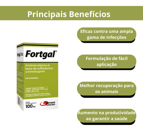 Kit 2 Unidades - Fortgal Sol Inj 100 Ml