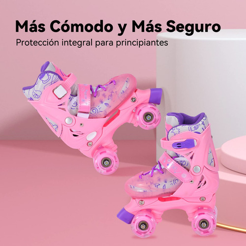 Patines En Paralelo Ajustables Con Kit De Protección Para Ni