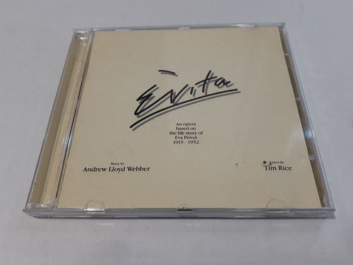Evita, Andrew Lloyd Webber - 2cd Usa Excelente Estado 8/10 