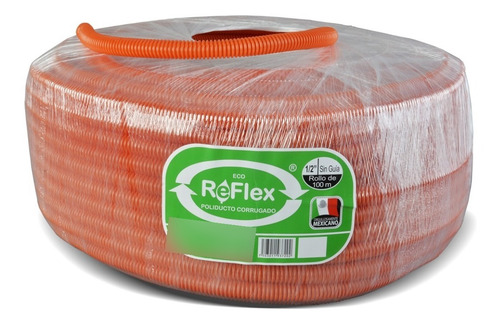 Imagen 3 de 5 de Poliducto Corrugado 1/2 X 100mts Naranja Nexflex Sin Guia