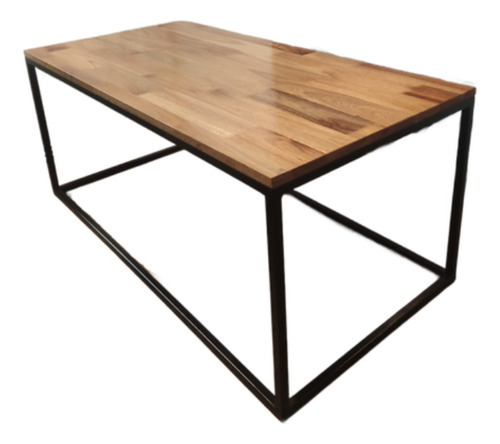 Mesa Living De Madera Con Patas Metálicas Naranja Oscuro (Usado)