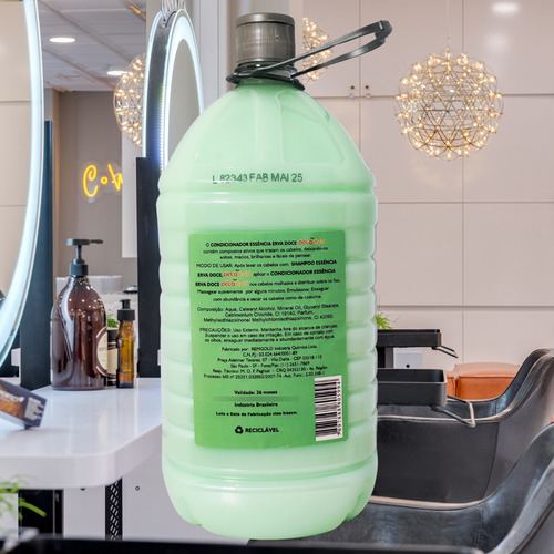 Kit Shampoo + Condicionador Para Salão Erva Doce Detagold 2l
