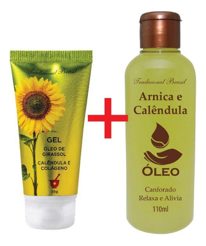 Kit Óleo Girassol E Arnica - Regeneração De Tecidos