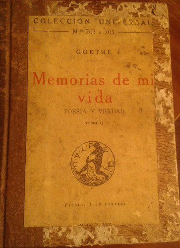 Memorias De Mi Vida, Goethe