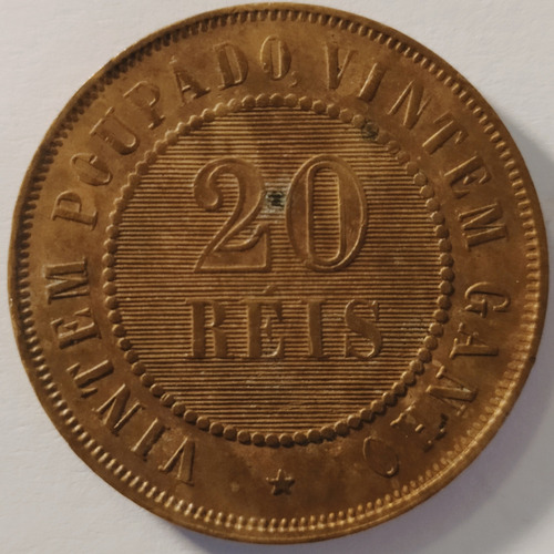 Moeda 20 Réis 1900 Bronze Soberba Brasil Primeira República