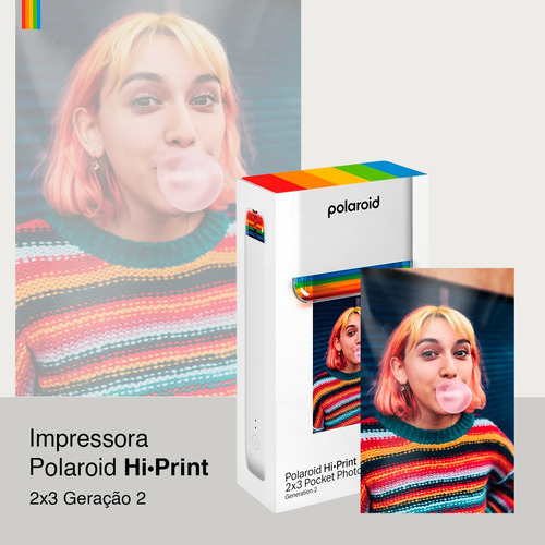 Impressora Polaroid Hi-print 2x3 Fotos Via Celular Bluetooth