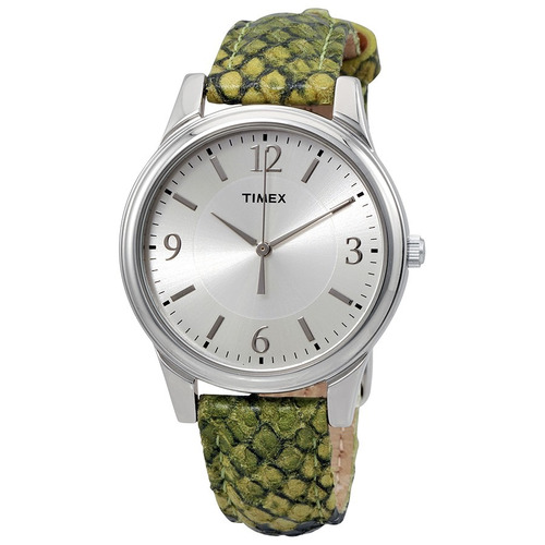 Reloj Timex Para Mujer T2p130 Cuero Con Diseño De Python