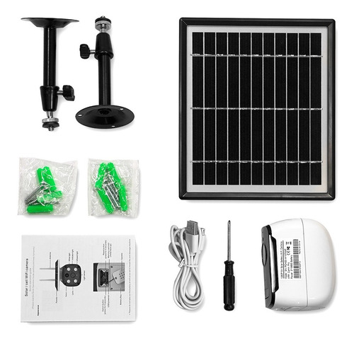 Imagen 5 de 6 de Cámara Seguridad Ip Wifi Panel Solar Full Hd 1080 Exterior