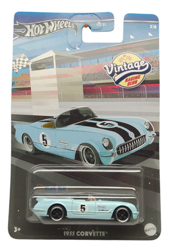 Hot Wheels Temáticos Vintage Racing 1955 Corvette Hrv01