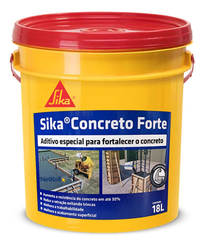 Aditivo Sika Concreto Forte (balde 18 Litros) - Sika