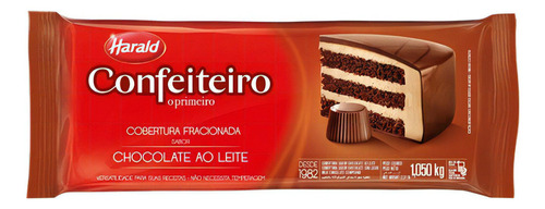 Chocolate Harald Confeiteiro Barra 1,05kg Ao Leite