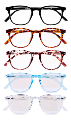 Magma Life Paquete 5 Lentes De Lectura Oftálmicos Con Micas Bluelight Color 3.5