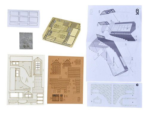 1/35 Kits De Construção De Modelo De Casa Arquitetura Cena