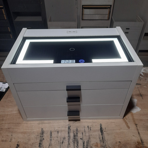 Mesa De Luz Led Dimmer Touch Encendido Táctil Blanco