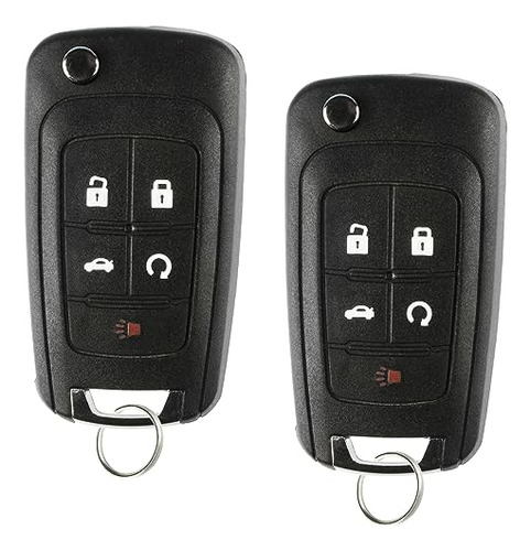 2x Keyless Option Remote Start Proximity Flip 5btn Key ...