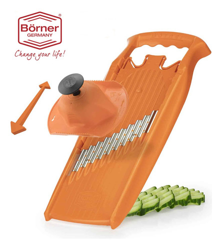 Imagen 3 de 4 de Kit Borner Mandolinas 5 Cortes Waffel + Roko + Protector