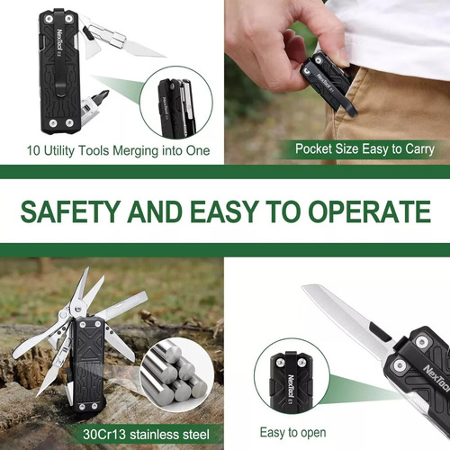 Nextool Pocket Tool E1, Navaja Multiherramienta De Bolsillo