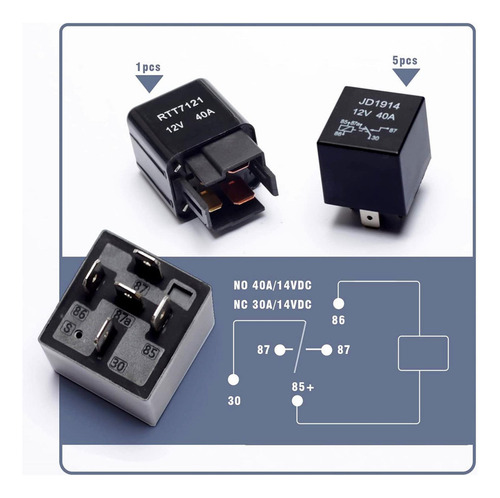 Caja De Relés De Fusibles Bloque De Relés Universal De 12v
