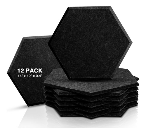 Juego De 12 Paneles Hexagonales De Absorcion Acustica, 12 X