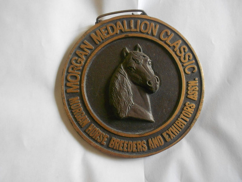 Medallon De Bronce Caballos Morgan