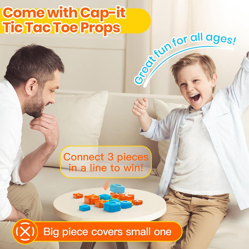 Caja De Juegos Recargable Tic Tac Toe, 5 Divertidos Juegos D