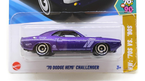 Miniatura Hot Wheels 70 Dodge Hemi Challenger Roxo Roxo