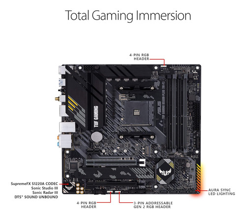 Asus Tuf Gaming B550m-plus (wifi 6) Amd Am4 (3rd Gen Ryze...