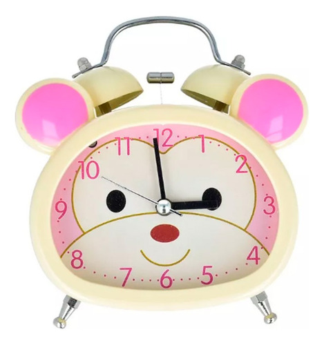 Reloj Despertador Campana  Retro Manecillas Con Luz Clrs 