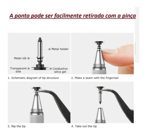 Imagem 5 de 10 de Caneta Capacitiva Pencil Touch iPad Pro Baseus 2 (original)