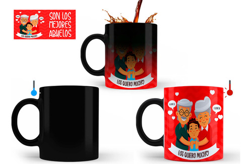 Taza Mágica, Frase Son Los Mejores Abuelos, Los Quiero, 11oz