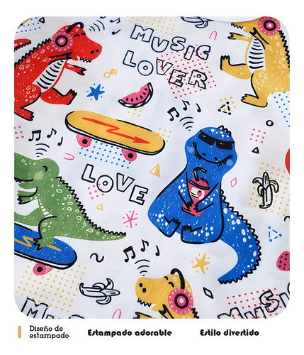 Conjunto Verano Con Estampado De Dinosaurio Para Bebés 0-18m
