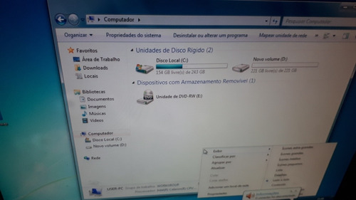 Computador Cpu Gabinete 500gb 4gb Processador Celeron