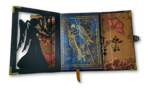 Imagem 8 de 8 de Grimório Zodíaco Virgem Artesanal Capa Relevo