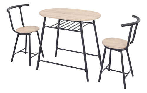 Desayunador Vanya Maple Moderno P/2 Personas Brang Diseño De La Tela De Las Sillas Liso
