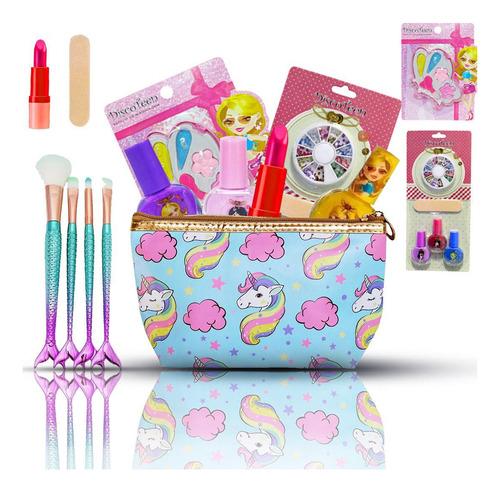 Kit Maquiagem Infantil Sombras Necessaire E Muito Mais Bz96