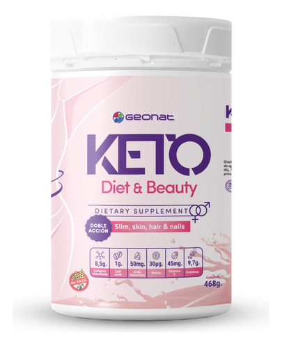 Keto, Diet & Beauty - Geonat Sabor Frutilla