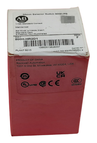 800h-hr2d1 Allen-bradley 30mm Selector Switch 800h
