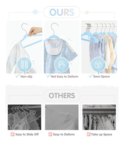 Perchas De Terciopelo Para Niños, Colgador De Bebe Antide...