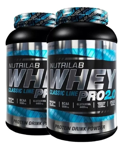 Whey Pro 2.0 2kg Nutrilab Suplementos Proteínas De Suero X 2