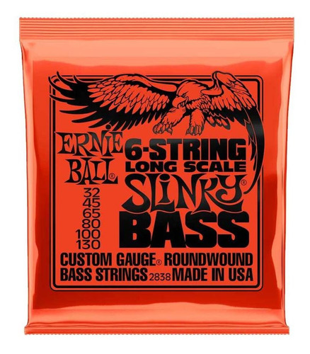 Encordoamento Ernie Ball Baixo 6c Slinky 032 - 130 Usa 2838