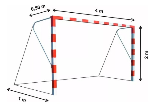 Red De Arco Baby Futbol 4 X 2 Precio Por Par! Malla 12x12cm
