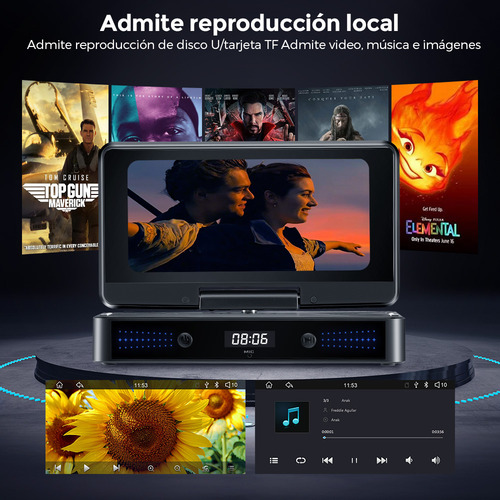 Estéreo 1din Hd Táctil Bluetooth Mirrorlink De 7 Pulgadas Con Cámara