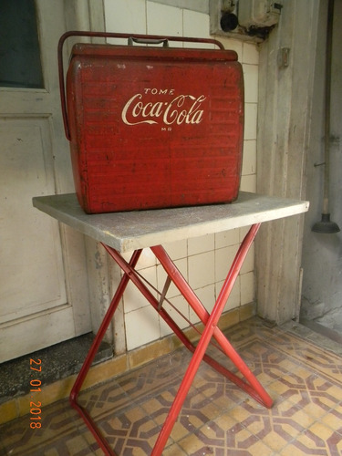 Conservadora Coca Cola Con Mesita Original