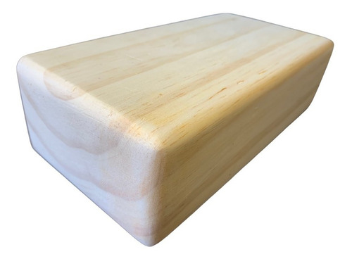 Bloco Yoga Madeira Iyengar Prop Tijolo Bloquinho Maciço Cor Marrom