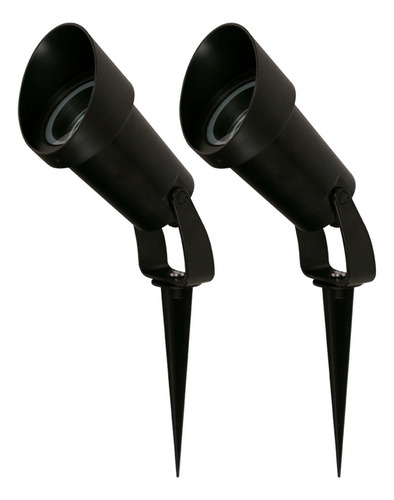 Lámpara Exterior Led Negro 7w 2 Piezas