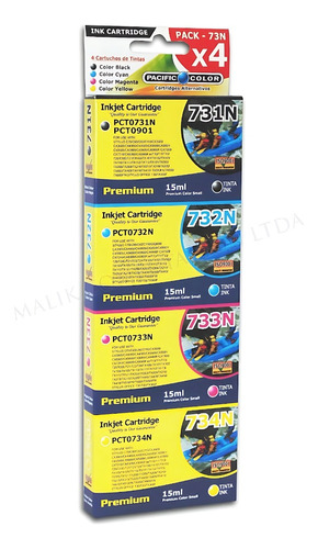 Pack 4 Cartridge 731/732/733/734 Para Epson Stylus Tx400