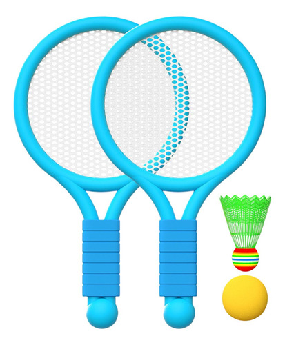 Set De Raquetas De Tenis Para Niños, Kit De Juego Al Azul