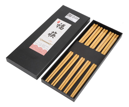 Presente De Pauzinhos, 5 Pares De Madeira Em Estilo Chinês,