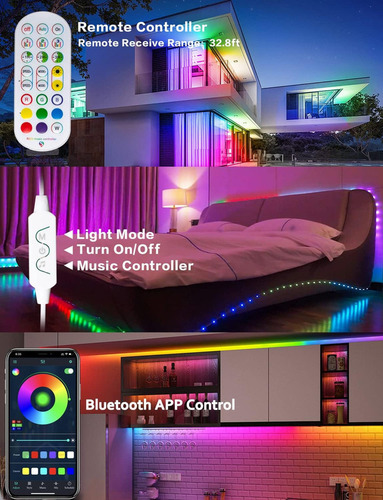 Tira De Led Inteligente Para Televisor Colorido Con Bluetoot