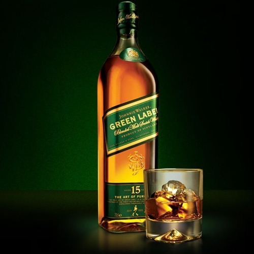 Imagen 6 de 7 de Whisky Johnnie Walker Green Label 1000ml En Estuche Ed Vieja